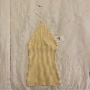 Musier Paris Halter Top in Ivory, Brand New with Tags Attached, Size 2